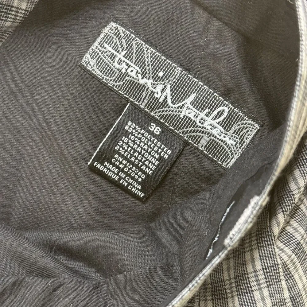 Travis Mathew Golf Shorts Plaid Athletic Athleisure Gray 36 bv